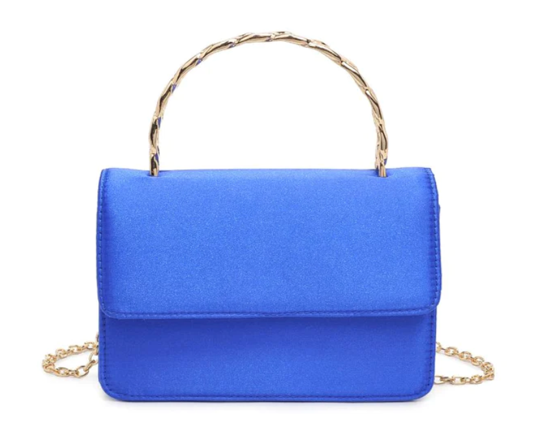 Zuelia - Electric Blue Satin Mini Purse