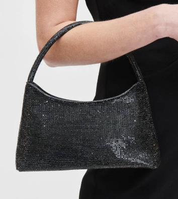 Qunita - Black Rhinestone Handbag