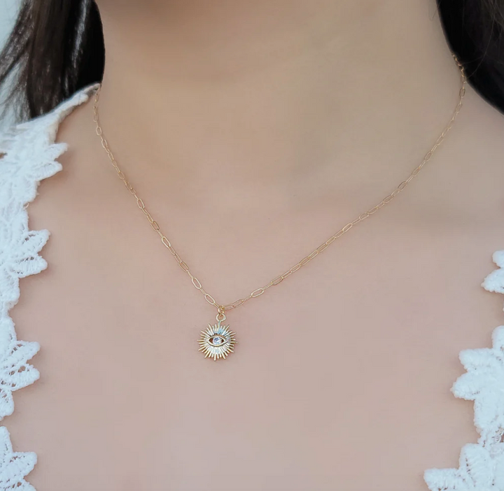 Elle - Evil Eye Charm Necklace