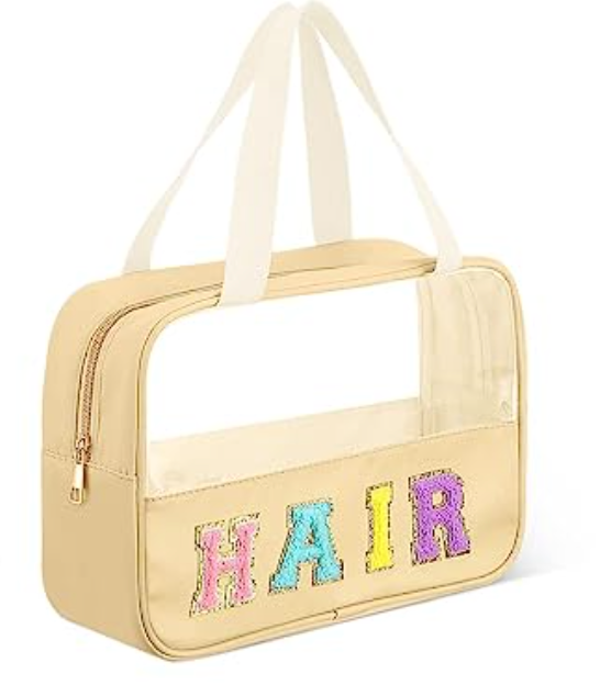 Nylon Varsity Letter Travel Tote - Hair