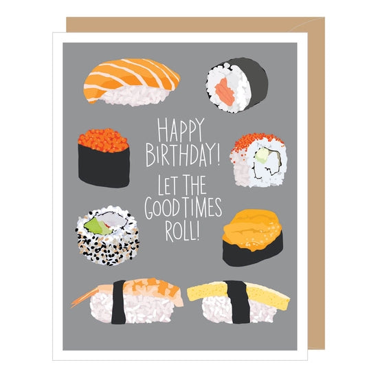 Greeting Card - Happy Birthday Sushi