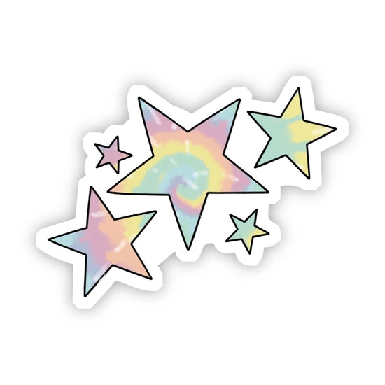 Tie Dye Stars Vinyl Sticker