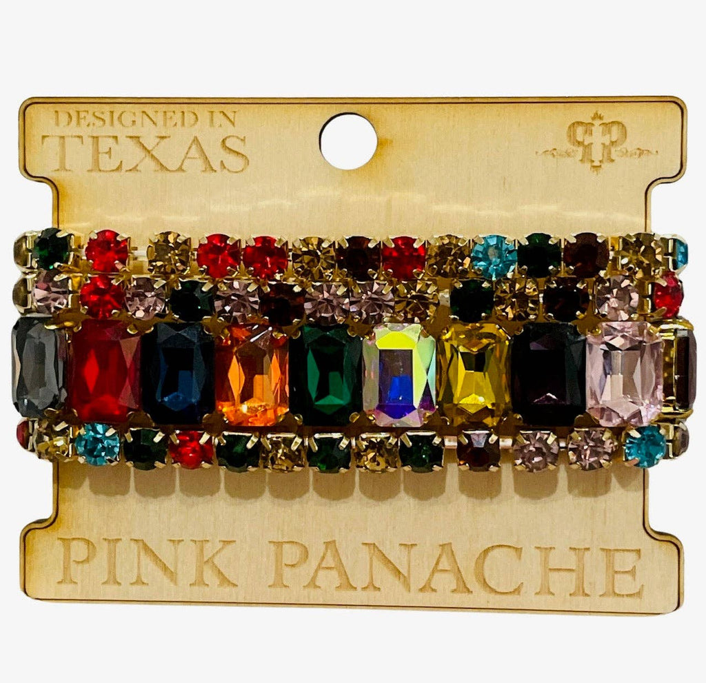 Pink Panache - Multi Color Rhinestone Bracelet Set
