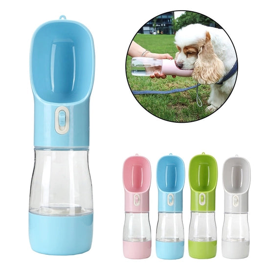 Pet Travel Drinking Bottle - Blue & Pink