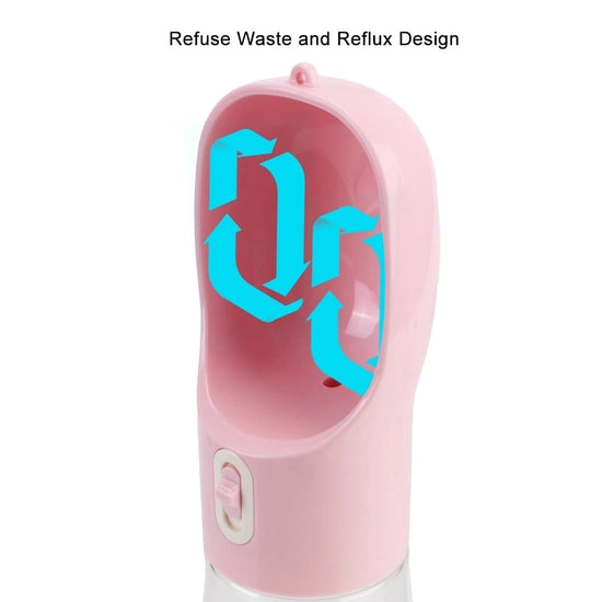 Pet Travel Drinking Bottle - Blue & Pink