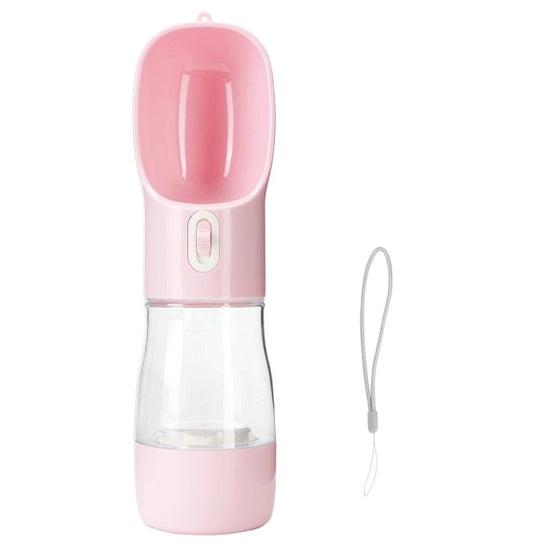 Pet Travel Drinking Bottle - Blue & Pink